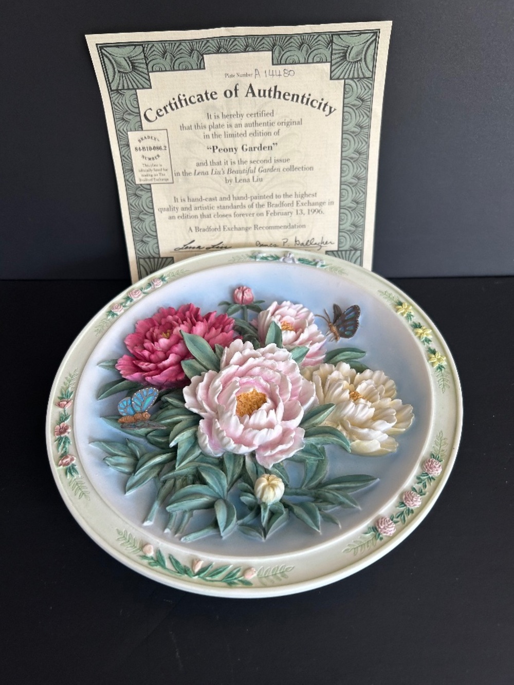 Lena Liu’s “Peony Garden” plate